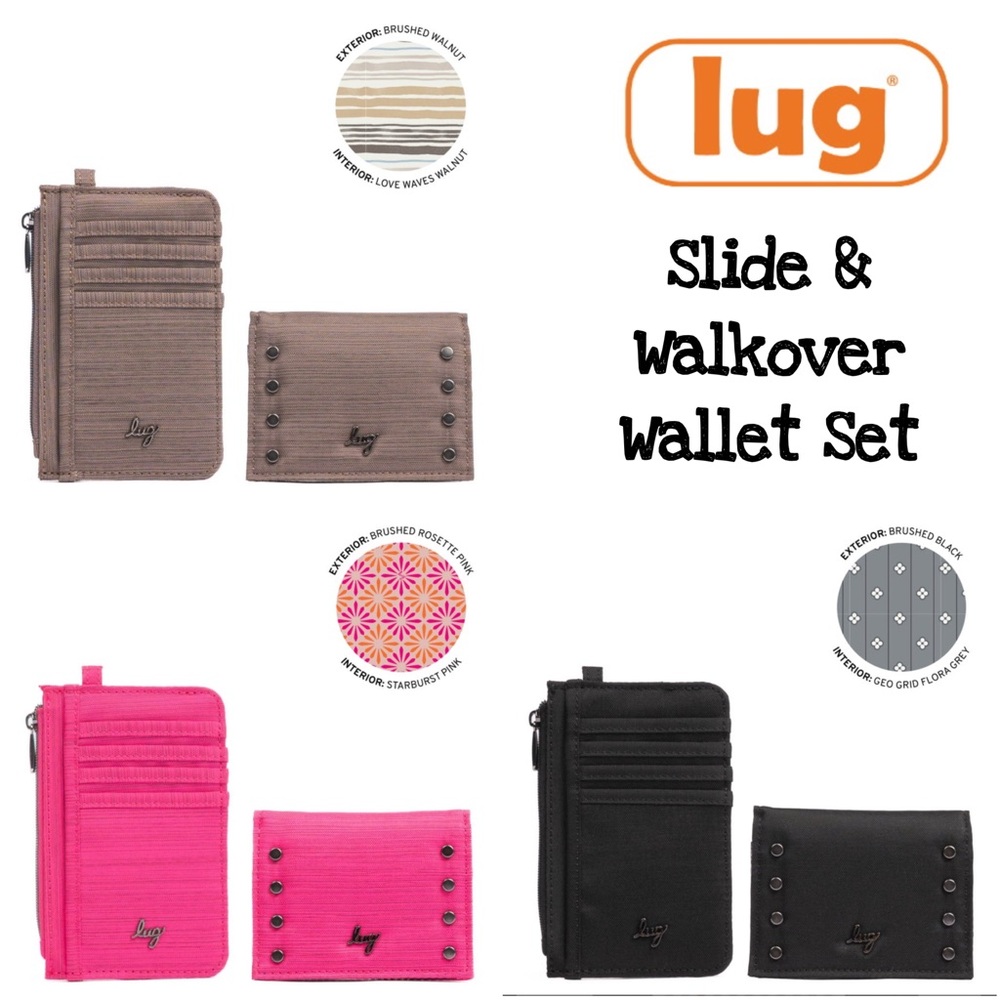 Lug Slide & Walkover RFID Wallet Set NWT